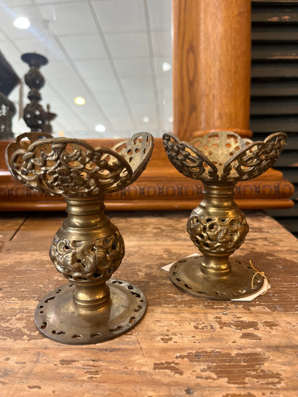 Brass candle holders