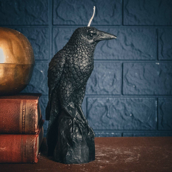 A Pleasant Thought - PERCHED RAVEN CANDLE | PILLAR