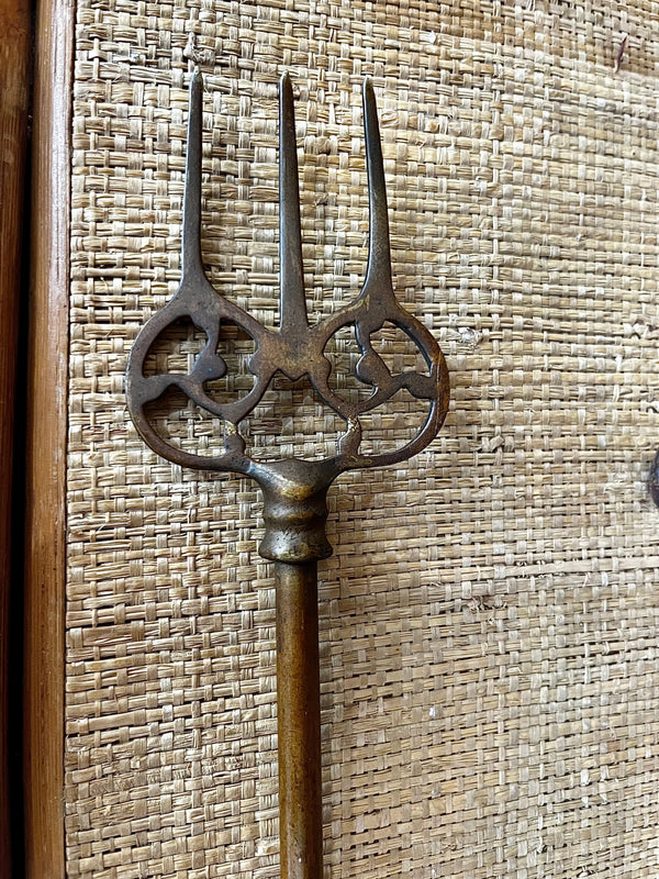 Vintage Small Brass Pitchfork