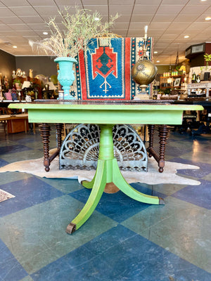 Green dining table