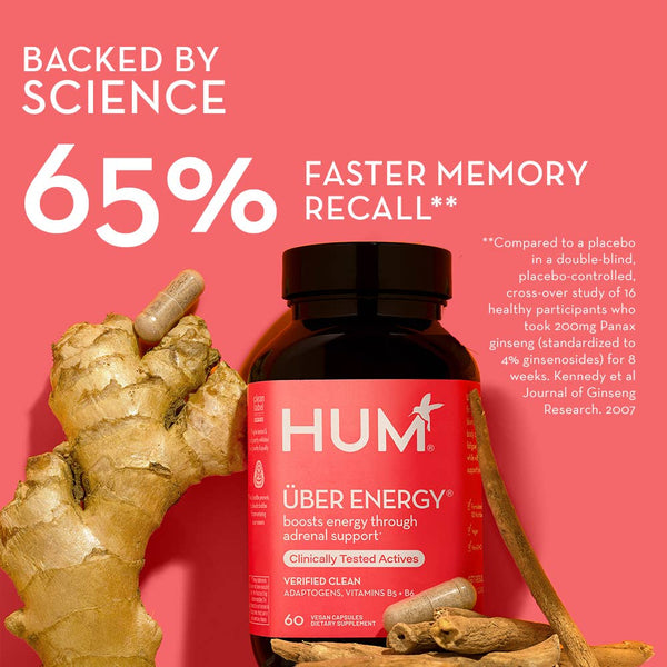 Hum Nutrition - UBER ENERGY CAPSULES FOR COGNITIVE SUPPORT