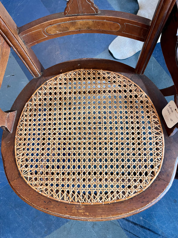 Antique Cane Bottom Wood Chairs