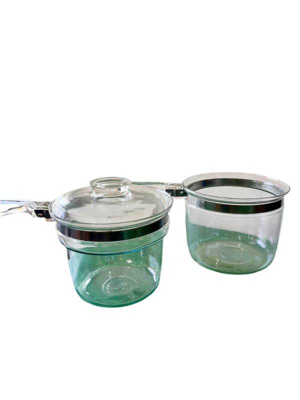 Pyrex clear glass double broiler