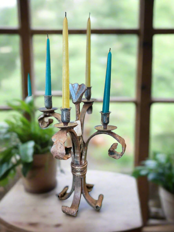 Vintage Cast Iron Candelabra