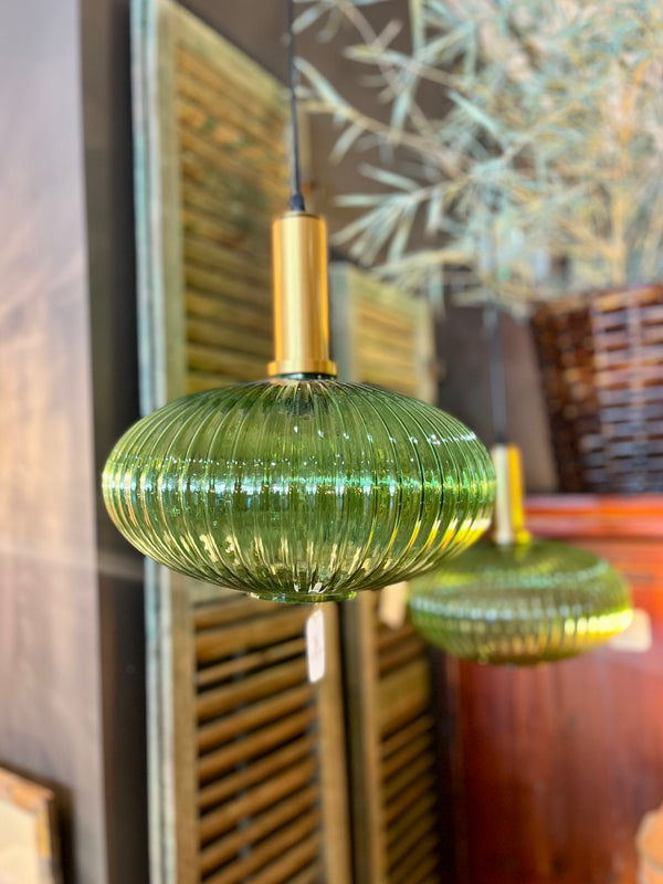 Retro Green Glass Ceiling Light