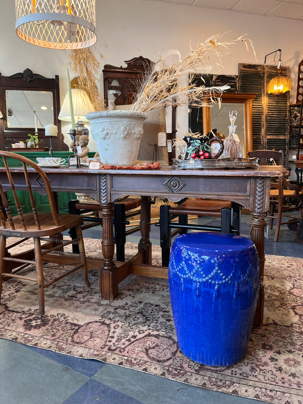 Staged blue plant stand