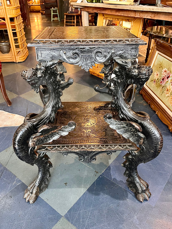 Antique hand carved wooden furniture