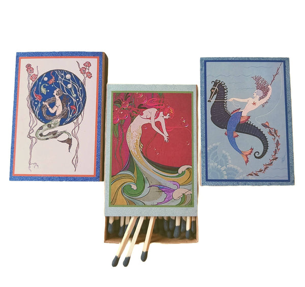 "Deco Mermaids" Handmade Decorator Matchbox - Beach: "Siren So Serene"