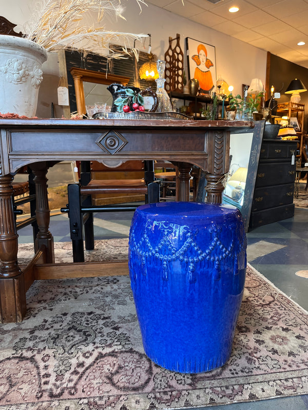 Staged blue plant stand