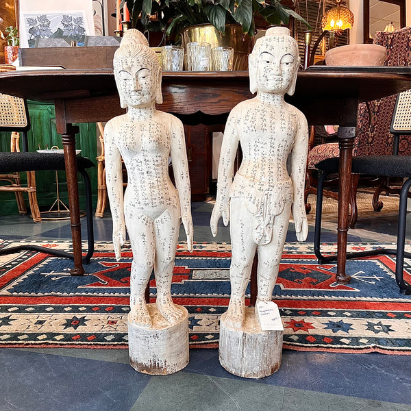 Wood statue set