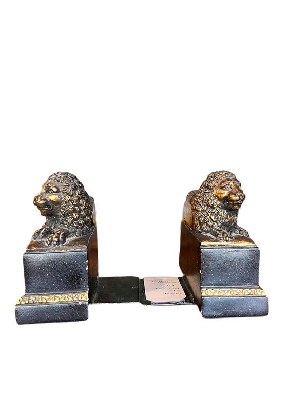 Hollywood Regency Lion Bookends