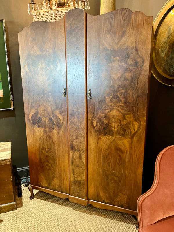 Large burlwood armoire