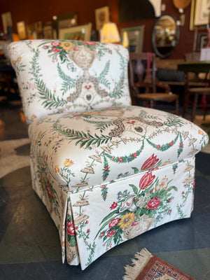 Floral accent chair