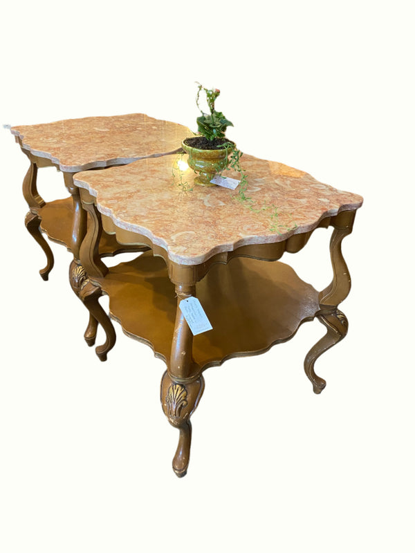 Vintage marble top tables