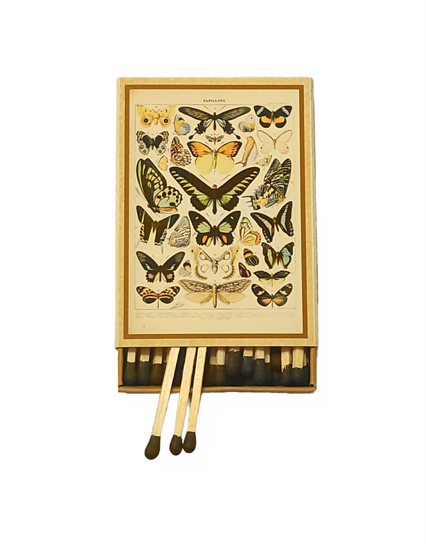 "Beautiful Butterflies" Handmade Decorator Matchbox - Papillon Bleu