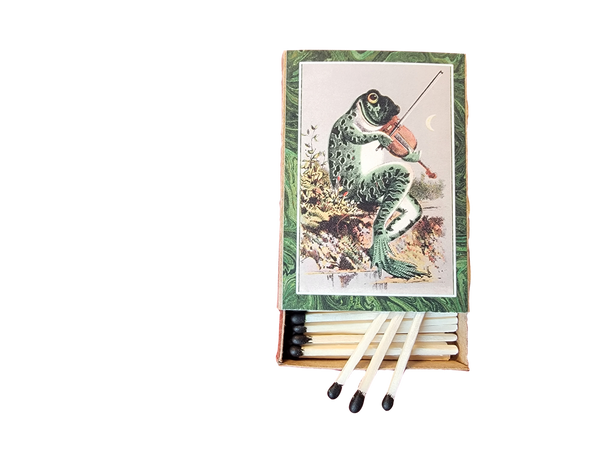 "Bayou Band" Handmade Decorator Matchbox - Froggy Fiddler