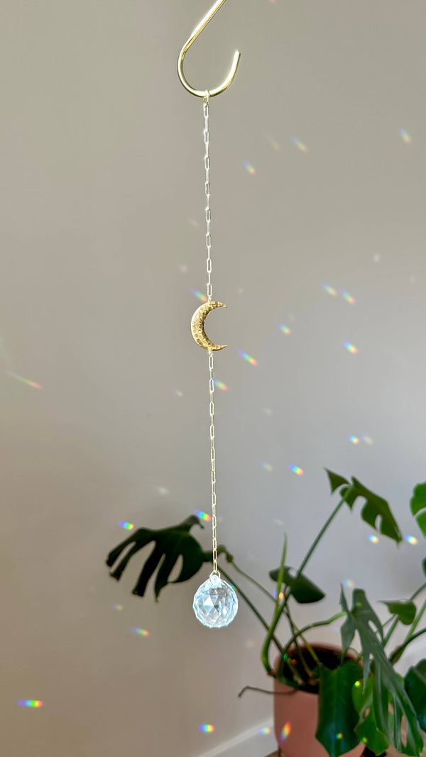 Ombra & Luce - Moon Suncatcher, Cresent moon decor, moon phase